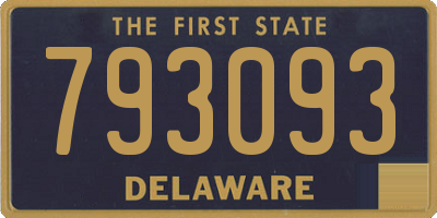 DE license plate 793093