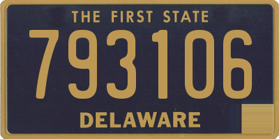 DE license plate 793106