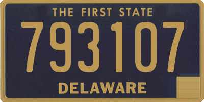 DE license plate 793107