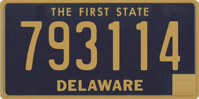 DE license plate 793114