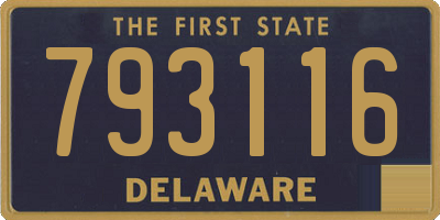 DE license plate 793116