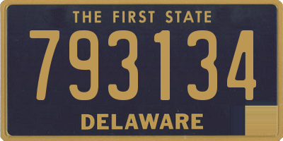 DE license plate 793134