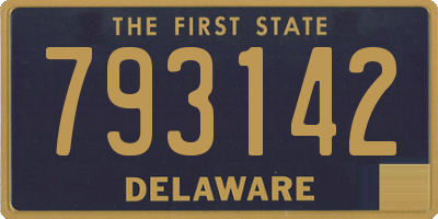DE license plate 793142