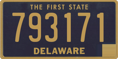 DE license plate 793171