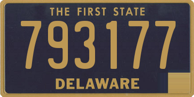 DE license plate 793177