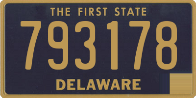 DE license plate 793178