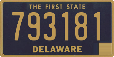 DE license plate 793181