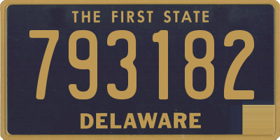 DE license plate 793182