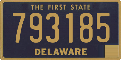 DE license plate 793185