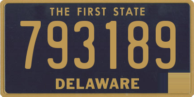 DE license plate 793189