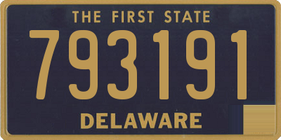 DE license plate 793191