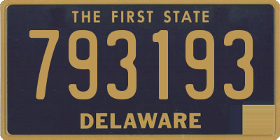 DE license plate 793193