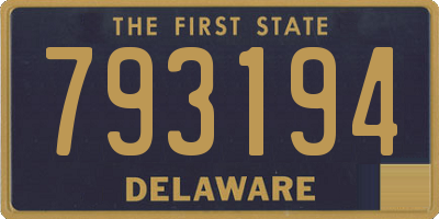 DE license plate 793194