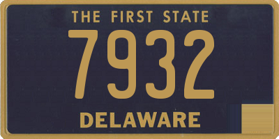 DE license plate 7932