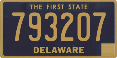 DE license plate 793207
