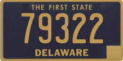 DE license plate 79322