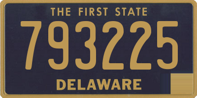 DE license plate 793225