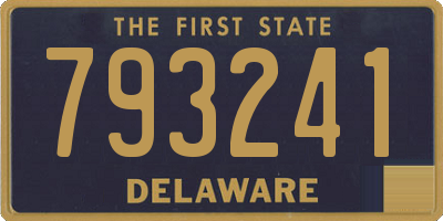 DE license plate 793241