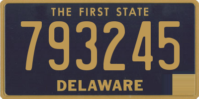 DE license plate 793245