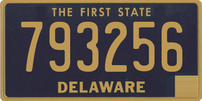 DE license plate 793256