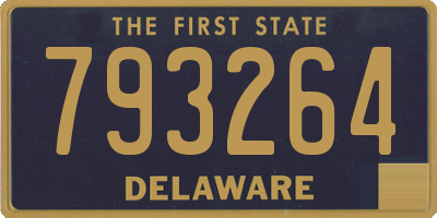 DE license plate 793264