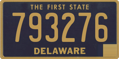 DE license plate 793276