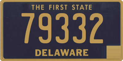 DE license plate 79332