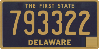 DE license plate 793322
