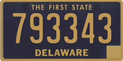 DE license plate 793343