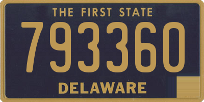 DE license plate 793360