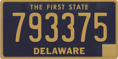 DE license plate 793375
