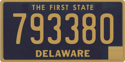 DE license plate 793380