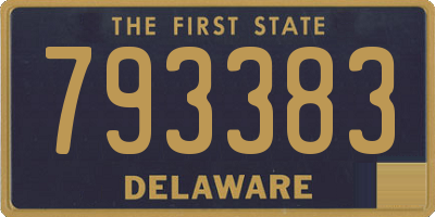DE license plate 793383