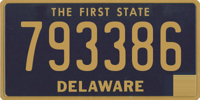 DE license plate 793386