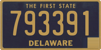 DE license plate 793391