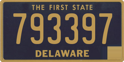 DE license plate 793397