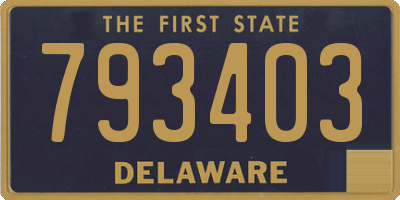 DE license plate 793403