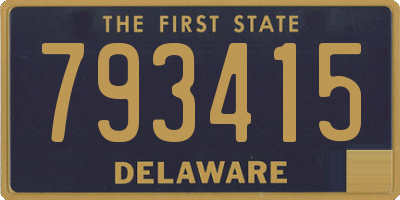 DE license plate 793415