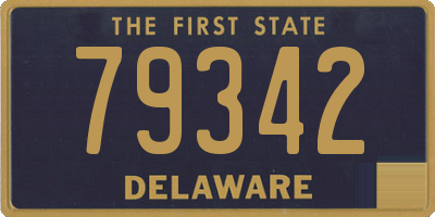 DE license plate 79342
