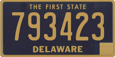 DE license plate 793423