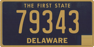 DE license plate 79343