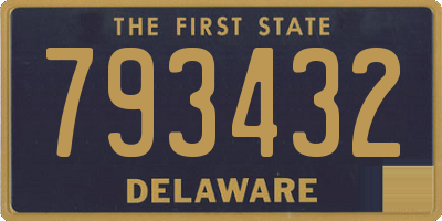 DE license plate 793432