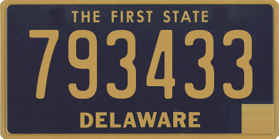 DE license plate 793433