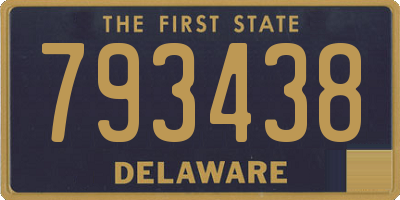 DE license plate 793438