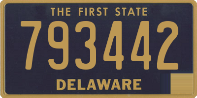 DE license plate 793442
