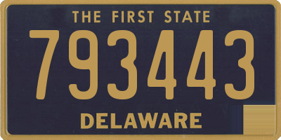 DE license plate 793443