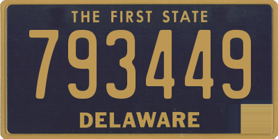 DE license plate 793449