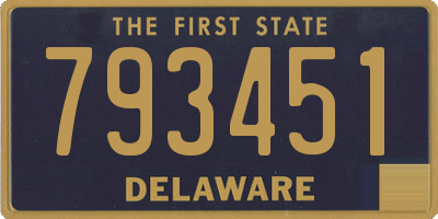 DE license plate 793451