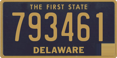 DE license plate 793461