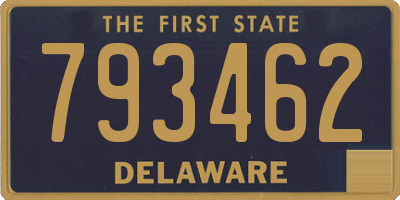 DE license plate 793462